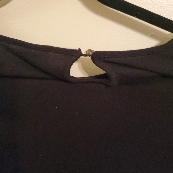 Black Blouse w/ Lace Trem Womens size Medium Brand Knox Rose - Picture 8 of 8